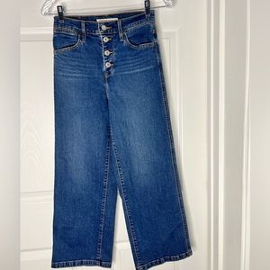 Levi’s Mile High Cropped Wide Leg Jean Sz 24